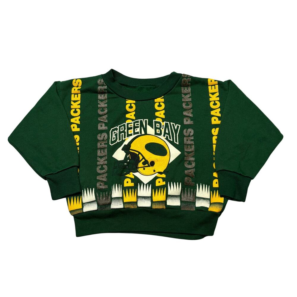 Vintage 70s Green Pay Packers Sweatshirt Baby Football NFL